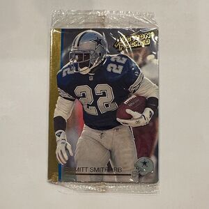 Emmitt Smith 1992 prototype Trading Card - Blue and White mint condition